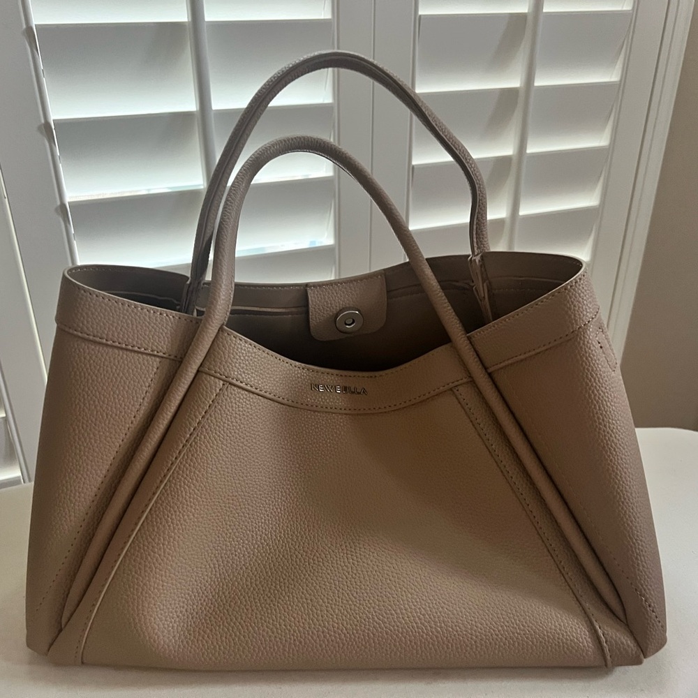 Prada Beige Leather Tote Bag